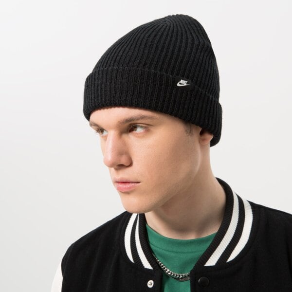 Czapka zimowa damska NIKE CZAPKA U NSW BEANIE FISHERMAN dv5435-010 kolor czarny