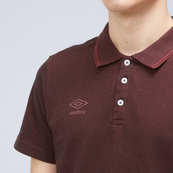 Koszulka polo męska UMBRO POLO FOLLIE ul123pom90010 kolor bordowy