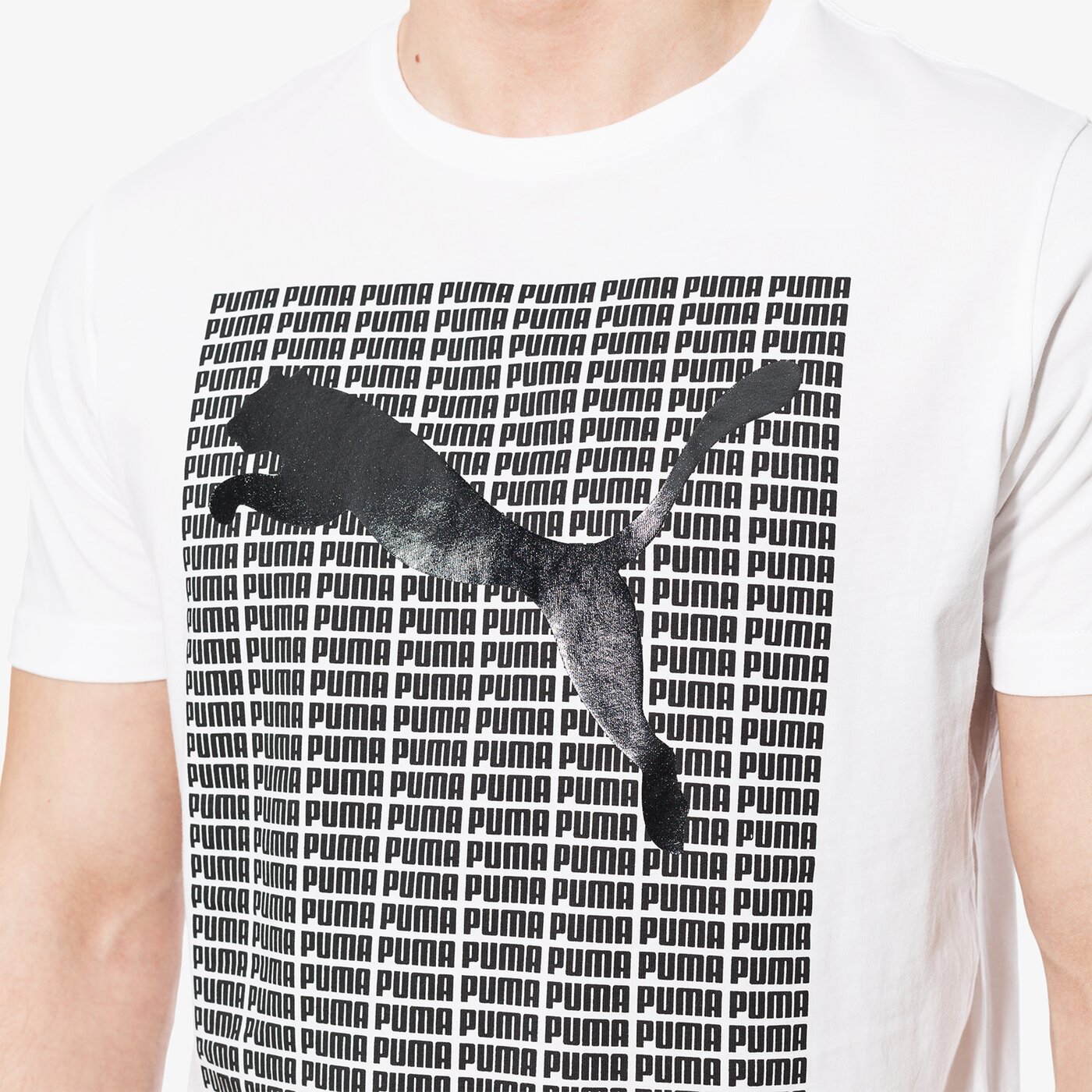 Koszulka męska PUMA T-SHIRT SS REPEAT 59487202 kolor biały