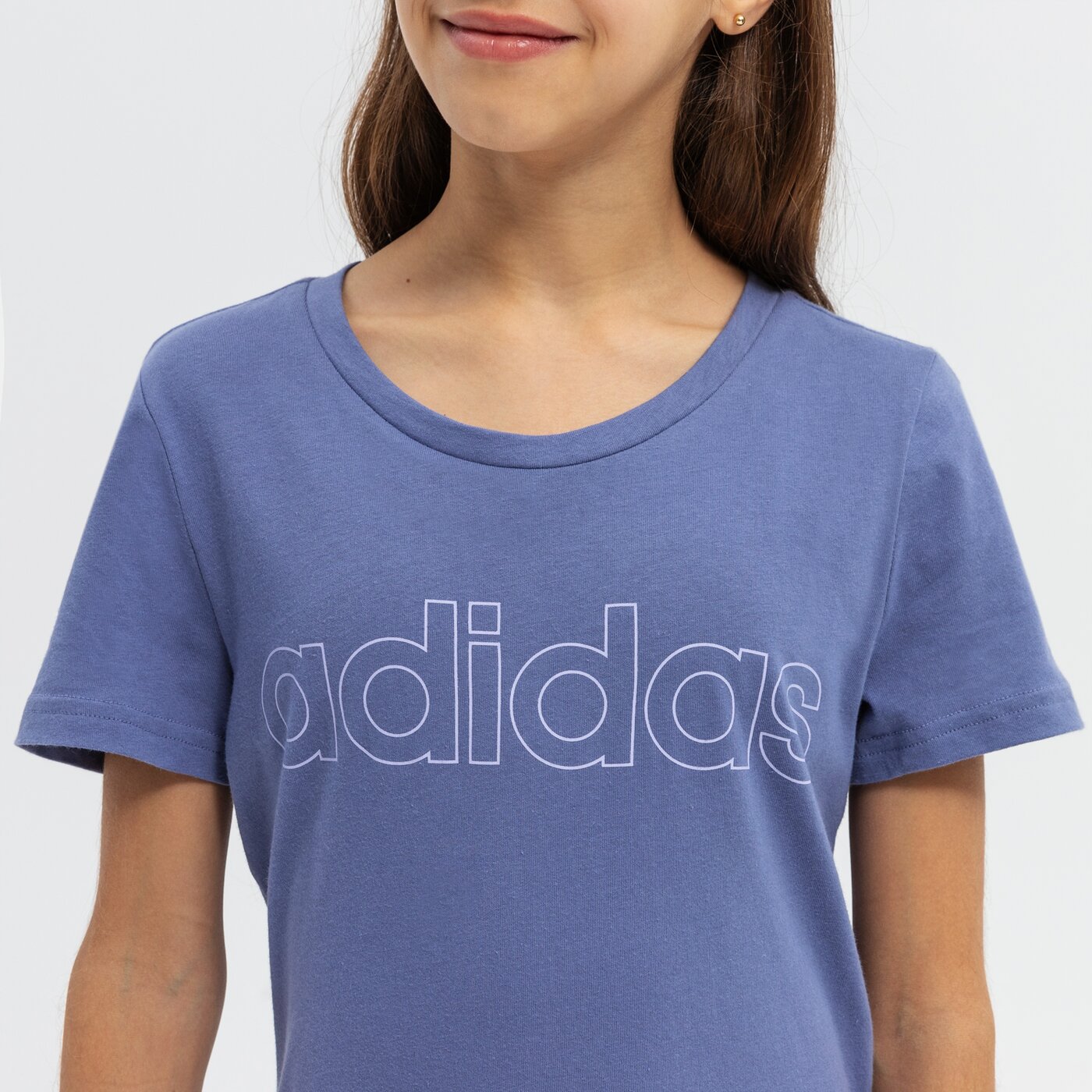 Koszulka dziecięca ADIDAS T-SHIRT SS G LIN T GIRL gs0189 kolor niebieski