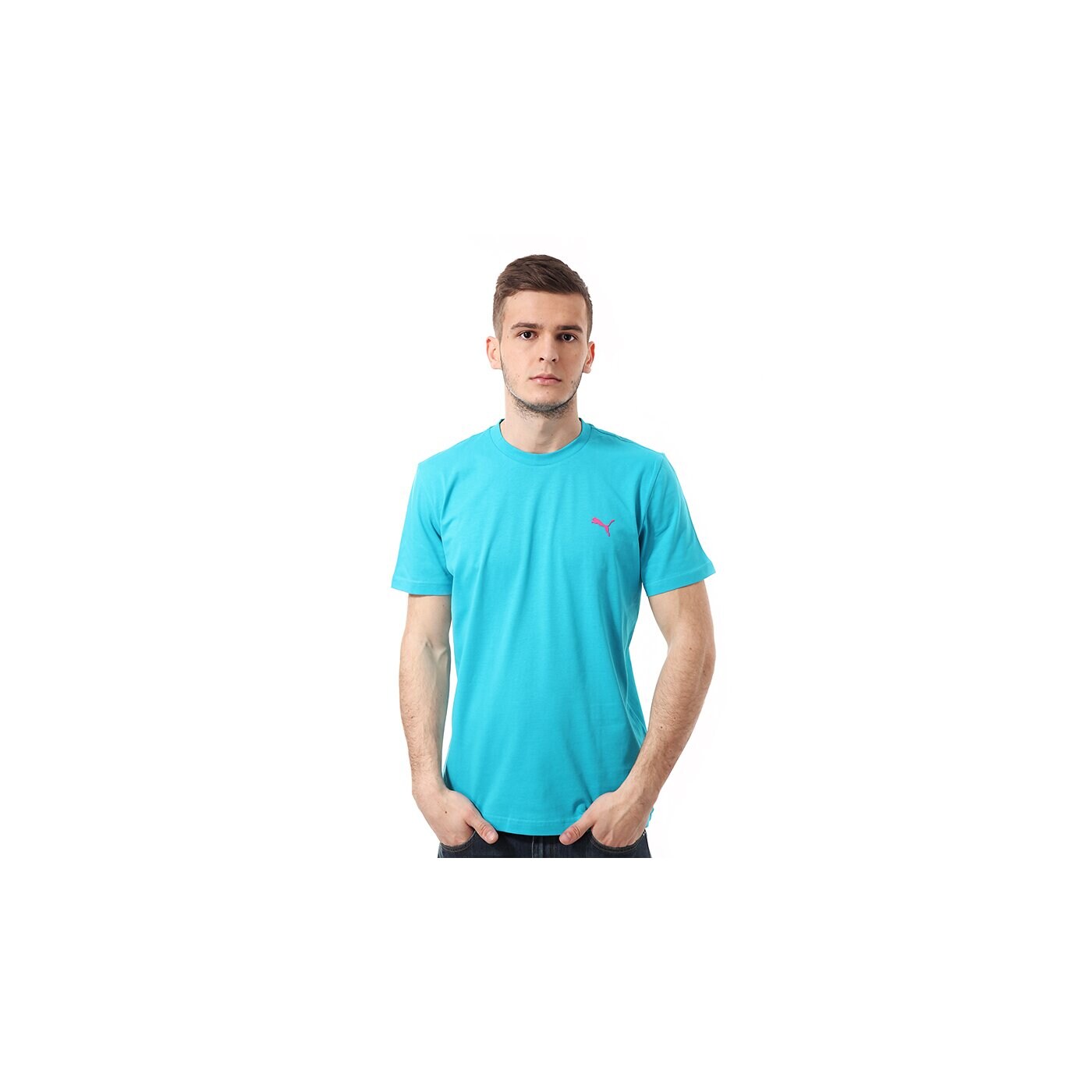 Koszulka męska PUMA T-SHIRT ESS TEE 82397807 kolor niebieski