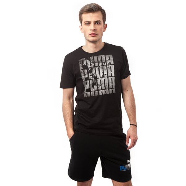 Koszulka męska PUMA T-SHIRT HIDING CAT TEE 83243101 kolor czarny