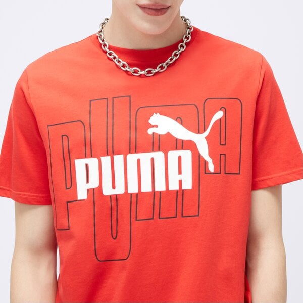 Koszulka męska PUMA T-SHIRT SS GRAPHICS NO. 1 LOGO 677183 11 kolor czerwony