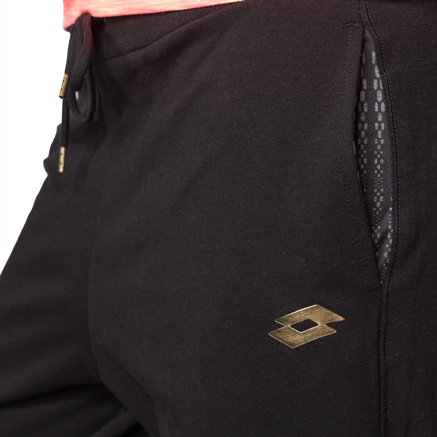 Spodnie dresowe damskie LOTTO SPODNIE INDY II RIB STC s2889 kolor czarny