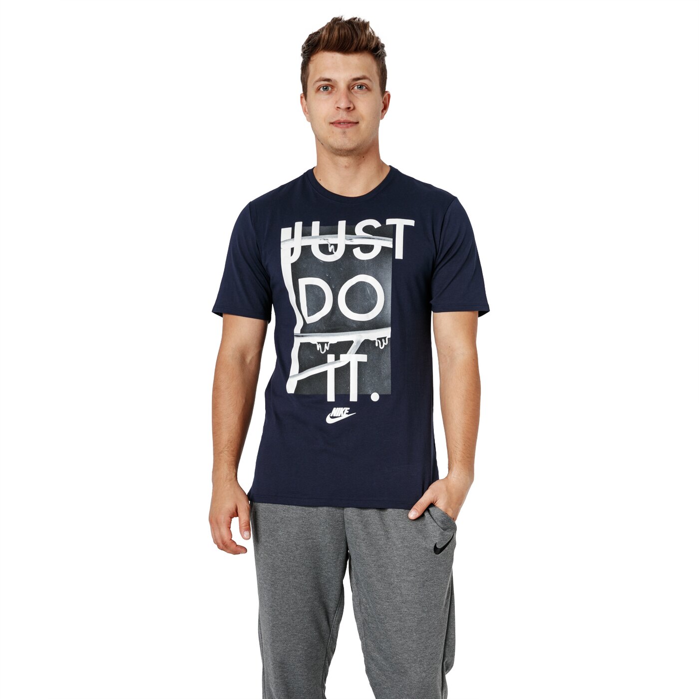 Koszulka męska NIKE T-SHIRT SS JDI+ 1 aa6419-451 kolor niebieski