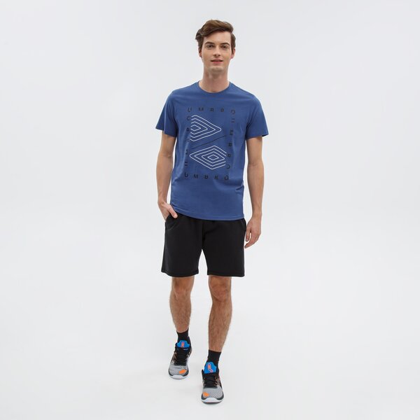 Spodenki męskie UMBRO SZORTY FW LINEAR LOGO GRAPHIC 66071u-060 kolor czarny