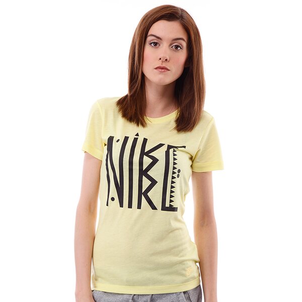 Koszulka damska NIKE T-SHIRT ZORB TEE 524627763 kolor żółty