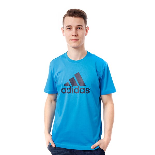Koszulka męska ADIDAS T-SHIRT AESS LOGO TEE f49225 kolor niebieski