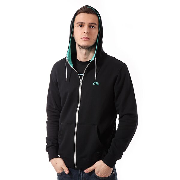 Bluza męska NIKE BLUZA SB ICON FULL ZIP HOODIE 618512014 kolor czarny