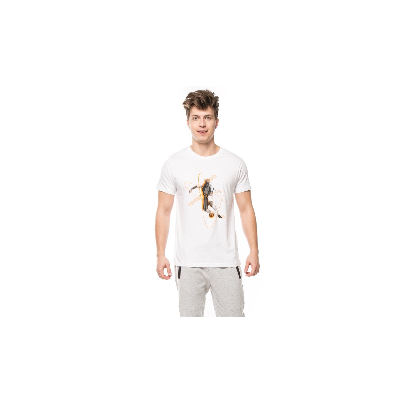 Koszulka męska UMBRO T-SHIRT PALLA M ul16tsm81001 kolor biały
