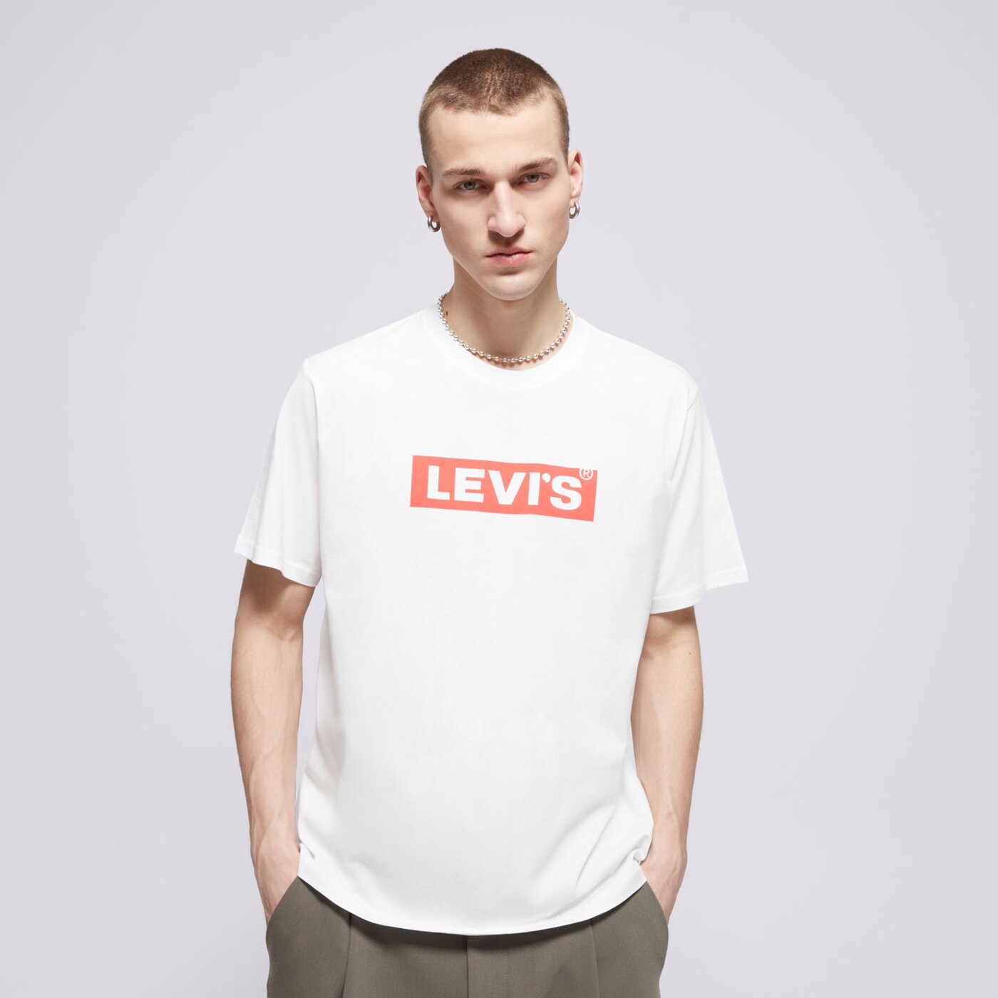 Koszulka męska LEVI'S T-SHIRT BOXTAB T 16143-0181 kolor biały