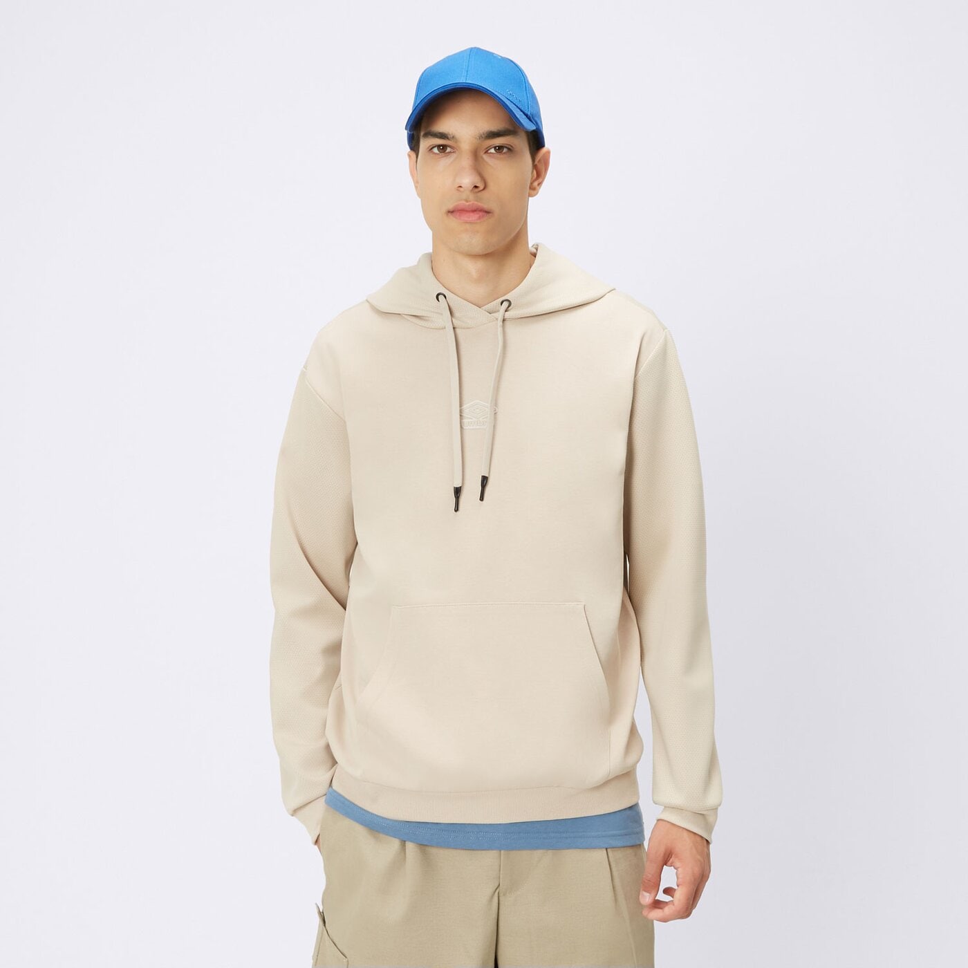 Bluza męska UMBRO BLUZA Z KAPTUREM NETO ul124blm04001 kolor beżowy