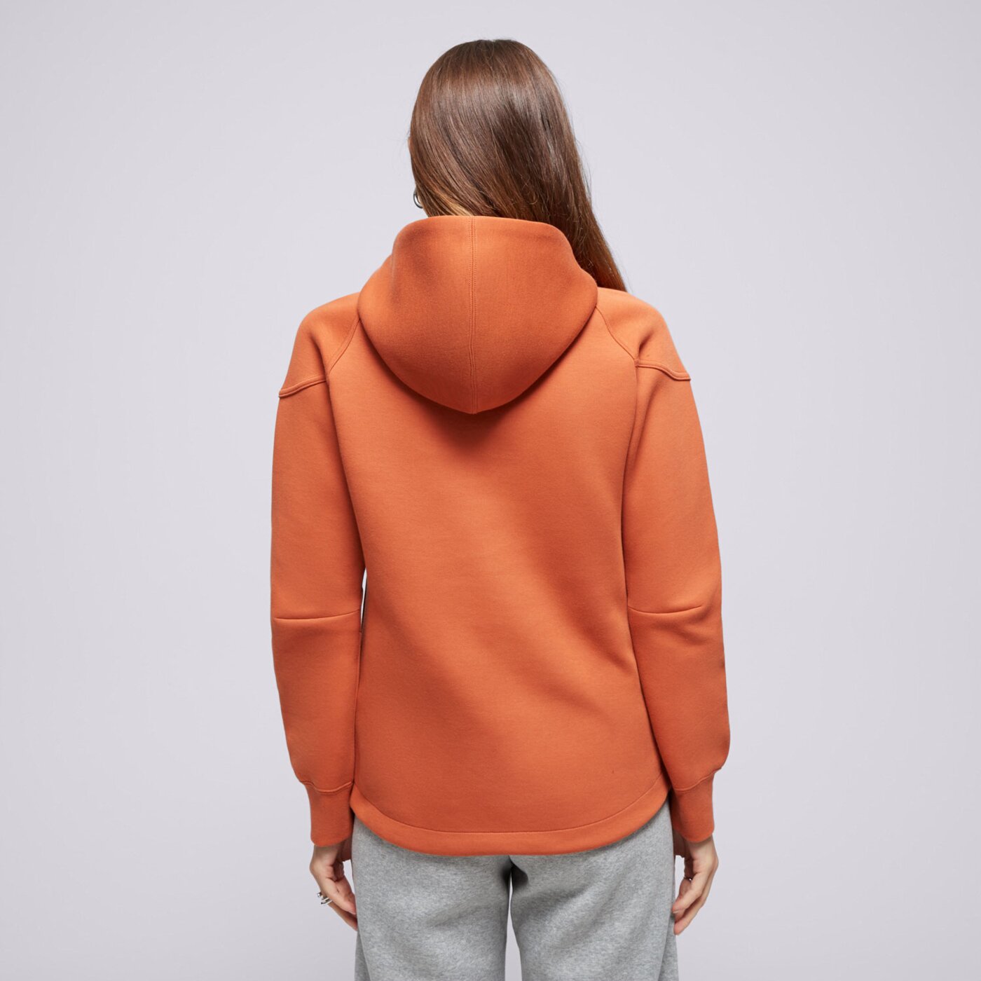 Bluza damska NIKE BLUZA Z KAPTUREM W NSW TCH FLC WR FZ HDY fb8338-825 kolor pomarańczowy