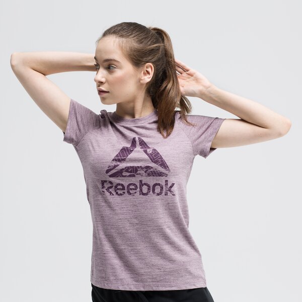 Koszulka damska REEBOK T-SHIRT TE MARBLE LOGO du4925 kolor fioletowy