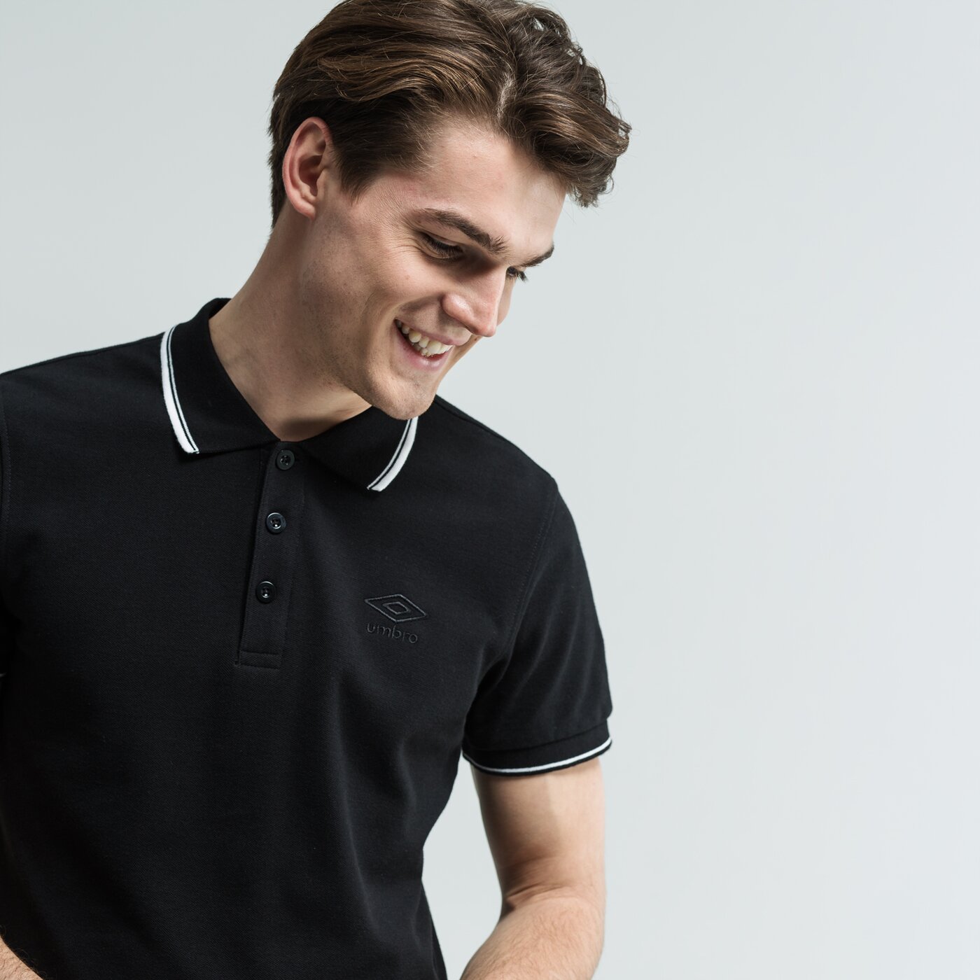 Koszulka polo męska UMBRO POLO NATLO ul19pom06003 kolor czarny
