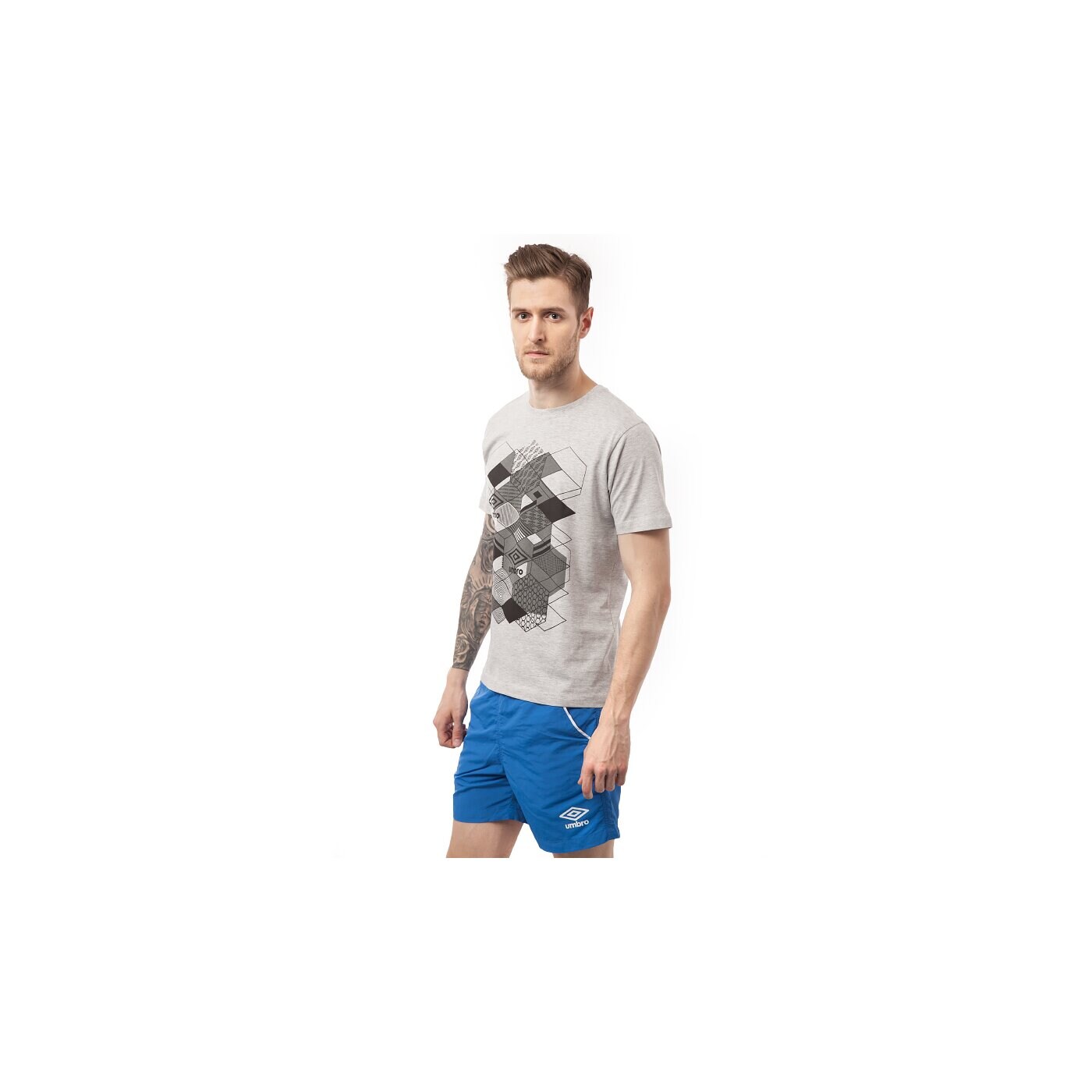 Koszulka męska UMBRO T-SHIRT ZEUS ul15tsmpr022 kolor biały