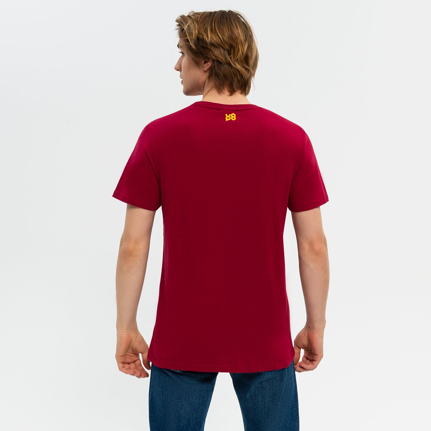 Koszulka męska UP8 T-SHIRT AMECA up322tsm33003 kolor bordowy