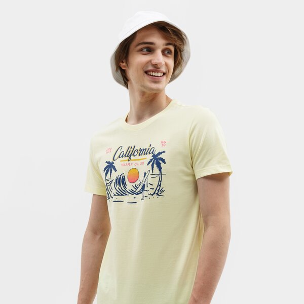 Koszulka męska UP8 T-SHIRT TRAMONTO up121tsm37001 kolor żółty