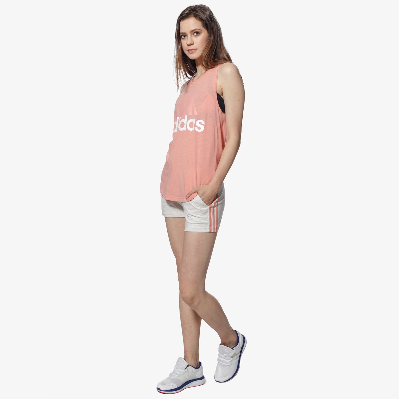Top damski ADIDAS TANK ESS LIN LO cf8813 kolor różowy