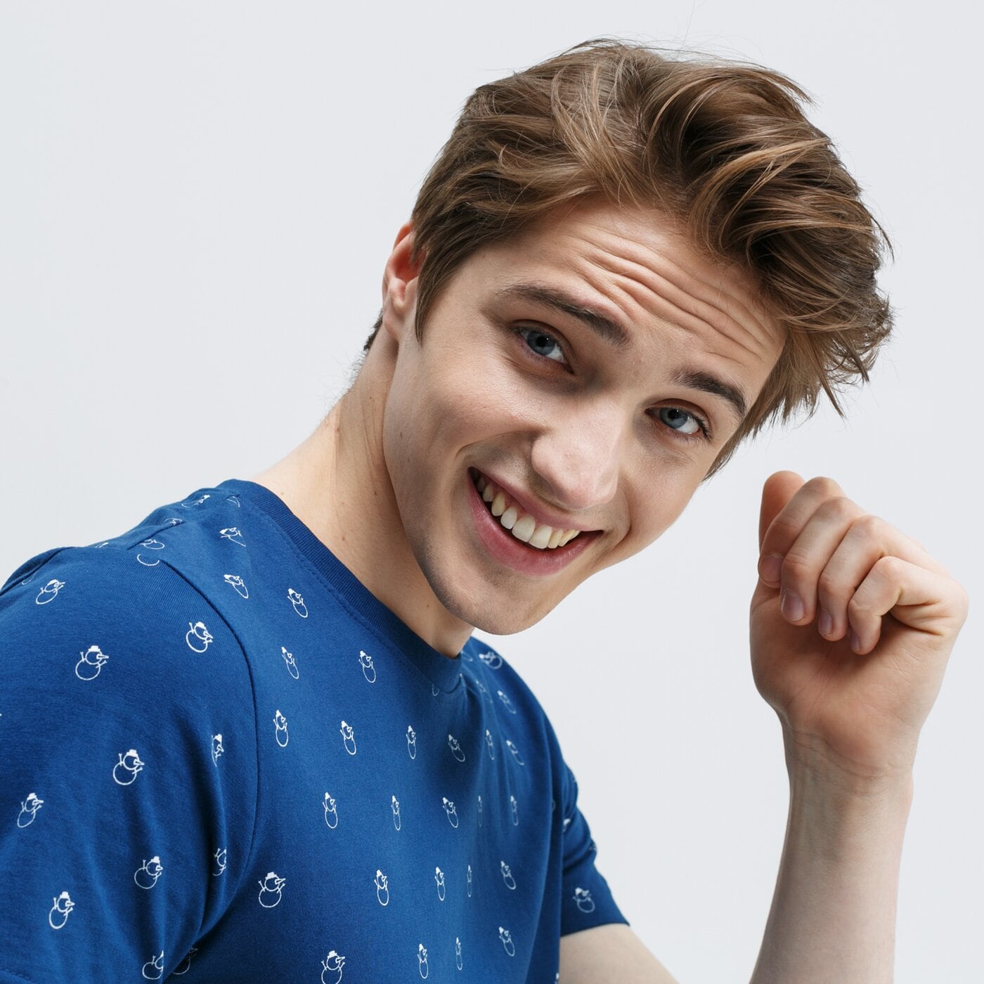 Koszulka męska FEEWEAR T-SHIRT LITTLE SNOWMAN fw39tsm71001 kolor granatowy