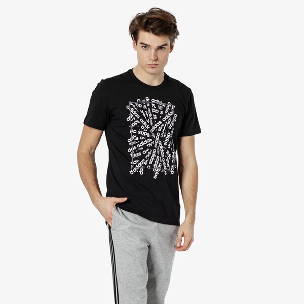 Koszulka męska ADIDAS T-SHIRT SS E LIN SCATTER T dv3042 kolor czarny