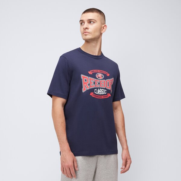 Koszulka męska REEBOK T-SHIRT GS HS TRADITION TEE 100220202 kolor granatowy