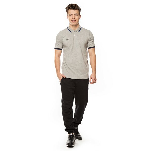 Koszulka polo męska UMBRO POLO TIPPED PIQUE POLO 62589udu3 kolor szary