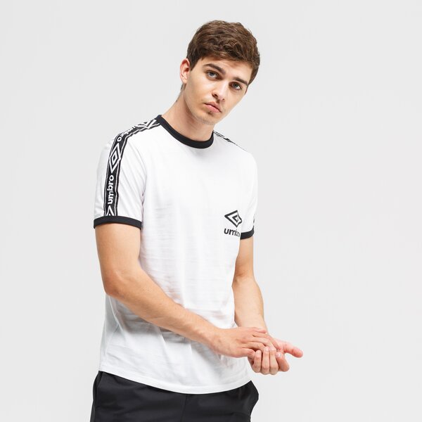 Koszulka męska UMBRO T-SHIRT SS TAPED RINGER 65515u-13v kolor biały