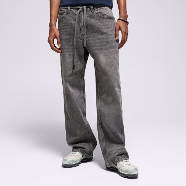 Spodnie dresowe męskie PROSTO SPODNIE JEANS BAGGY TARMAC LIGHT GRAY kl252mpan3011 kolor szary