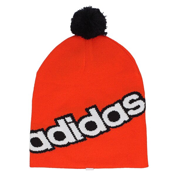 Czapka zimowa damska ADIDAS CZAPKA LINEAR POM BEAN ab0331 kolor pomarańczowy