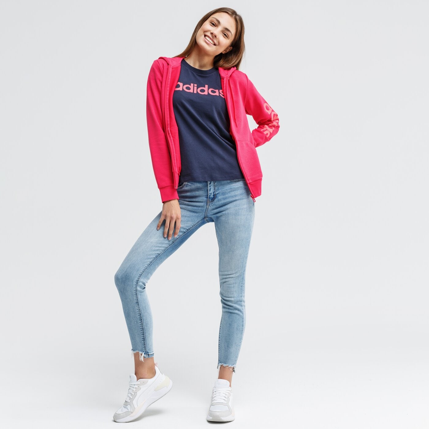 Koszulka damska ADIDAS T-SHIRT W E LIN SLIM T gd2931 kolor granatowy