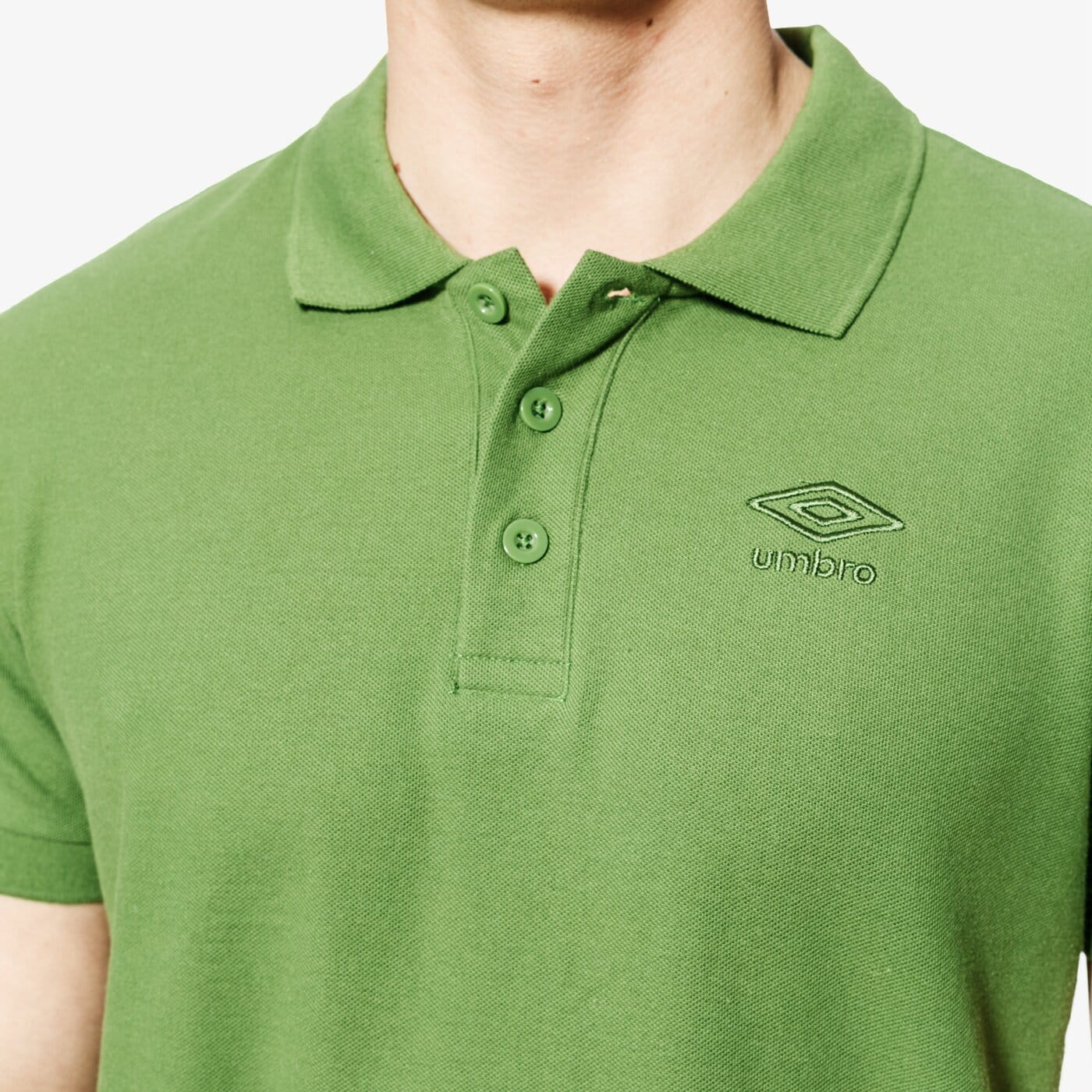Koszulka polo męska UMBRO POLO DIEGO ul18pom04001 kolor zielony