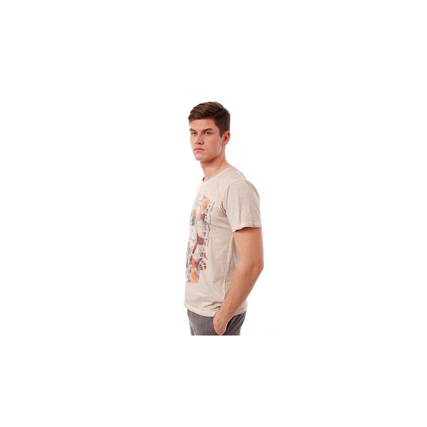 Koszulka męska O'NEILL T-SHIRT O'RIGINALS MEX S/SLV TEE 4023001081 kolor szary