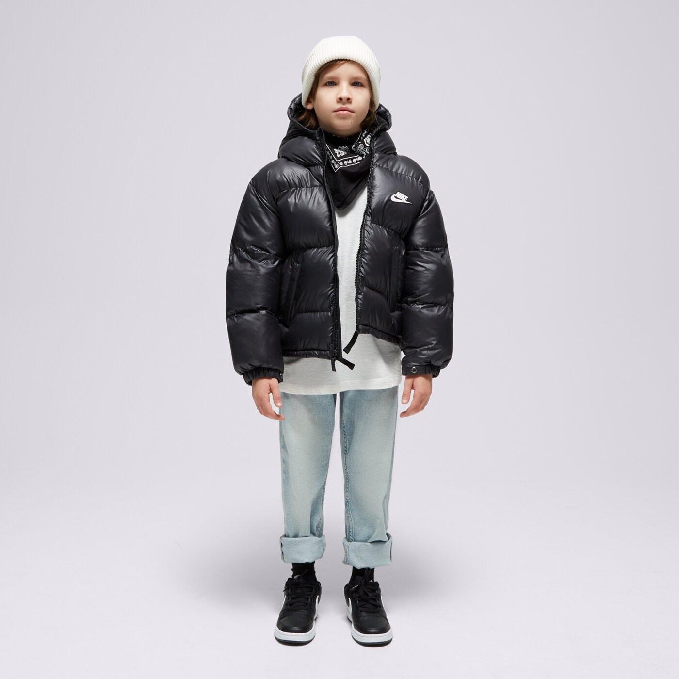 Kurtka zimowa dziecięca NIKE KURTKA ZIMOWA K NSW TF RPL HGH SYNFL U fd2846-011 kolor czarny