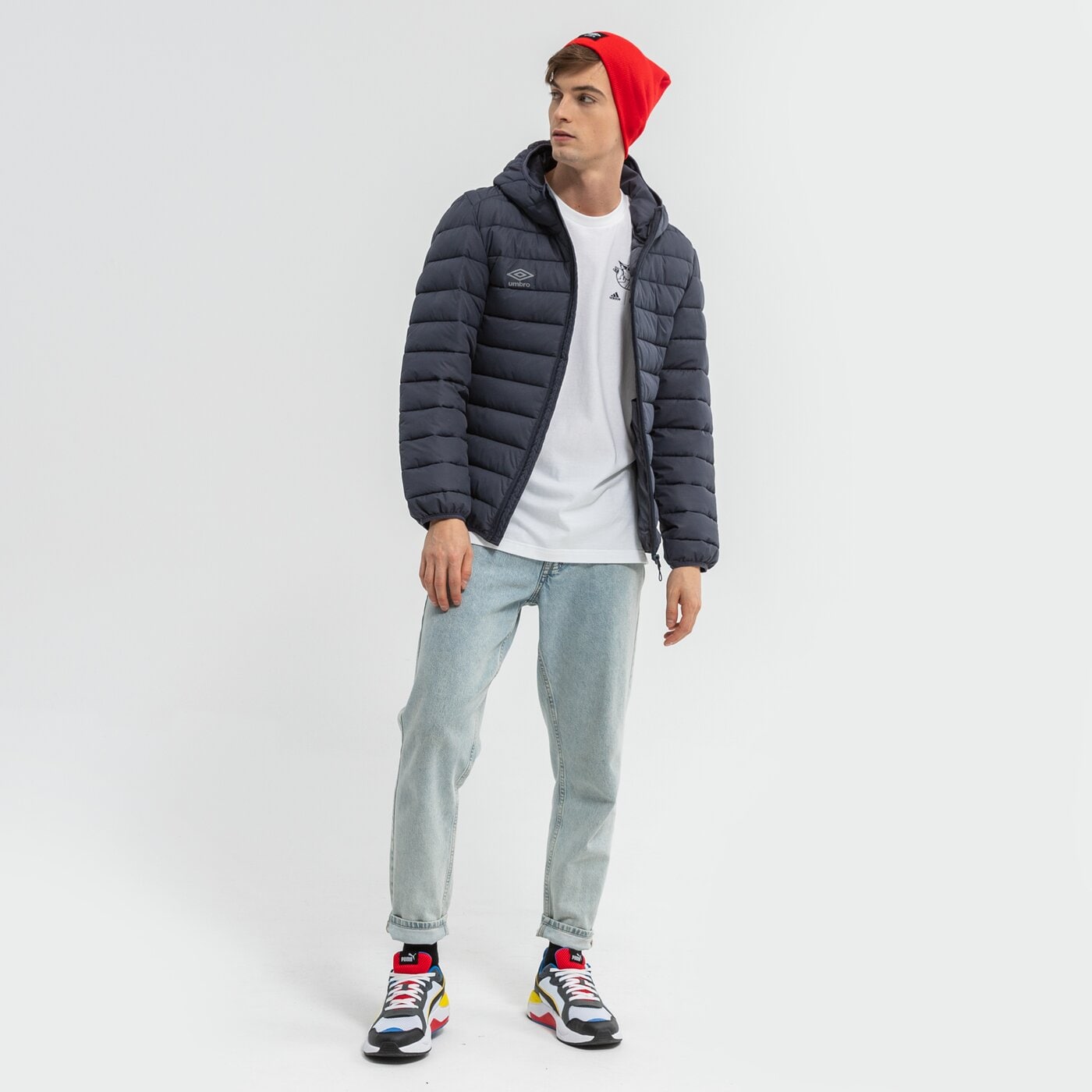 Kurtka zimowa męska UMBRO KURTKA ZIMOWA HARPY ul321kum90003 kolor granatowy