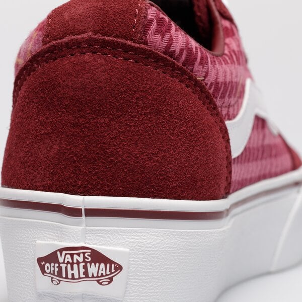 Buty sportowe damskie VANS WM WARD PLATFORM vn0a3tlcprt1 kolor bordowy