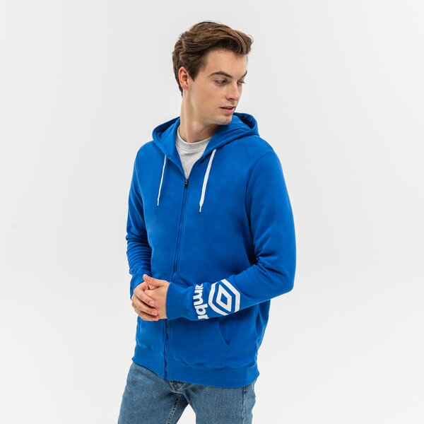 Bluza męska UMBRO BLUZA ROZPINANA Z KAPTUREM FW TERRACE ZIP 66063u-eh2 kolor niebieski