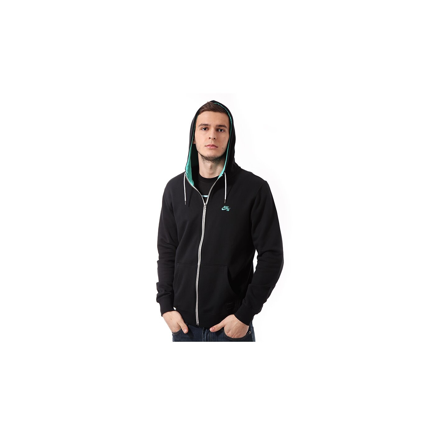 Bluza męska NIKE BLUZA SB ICON FULL ZIP HOODIE 618512014 kolor czarny