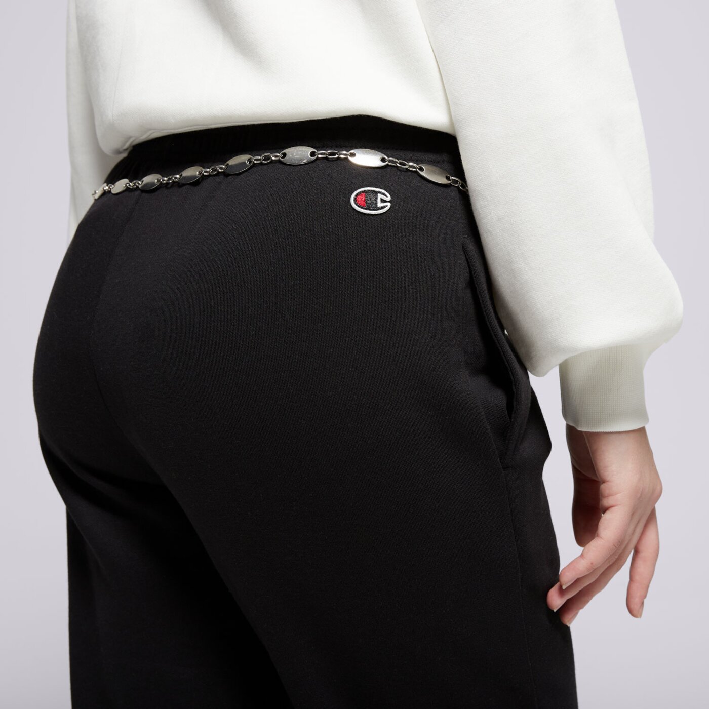 Spodnie dresowe damskie CHAMPION SPODNIE ELASTIC CUFF PANTS 117583kk001 kolor czarny