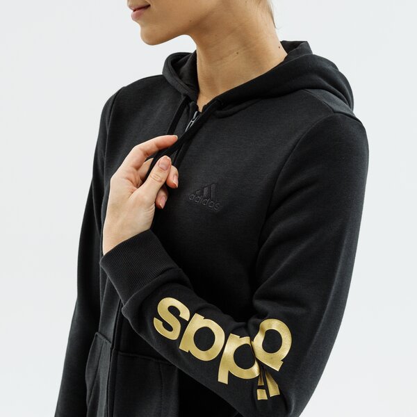Bluza damska ADIDAS BLUZA ROZPINANA Z KAPTUREM W 3S FL SWT h07761 kolor czarny