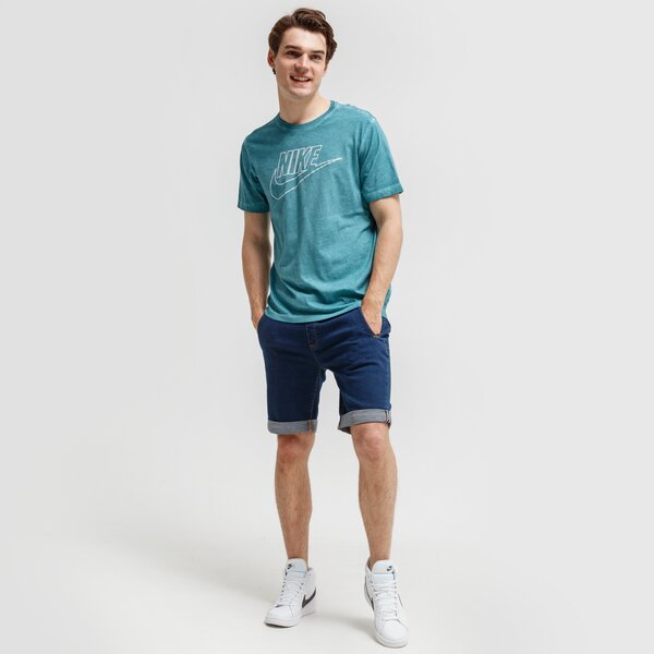 Koszulka męska NIKE T-SHIRT SS M NSW DYE/WASH HBR dd2709-393 kolor niebieski