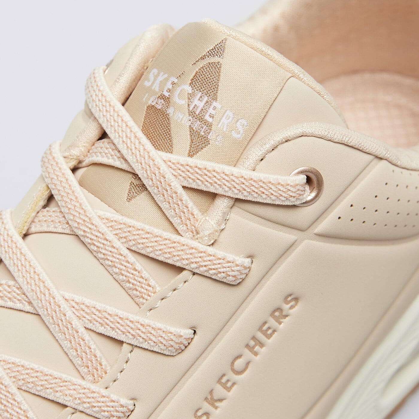 Buty sportowe damskie SKECHERS UNO 155196nat kolor beżowy