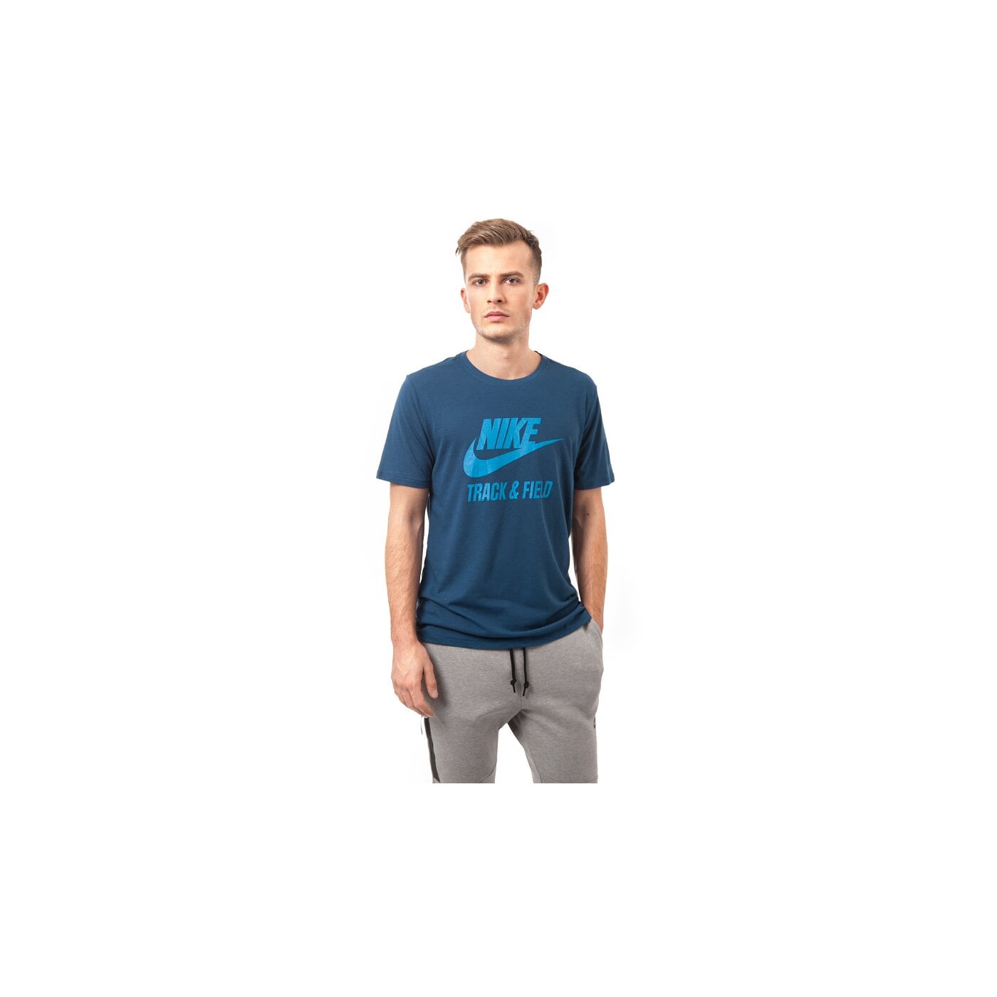 Koszulka męska NIKE T-SHIRT TEE-RU NTF BRAND 679647496 kolor niebieski