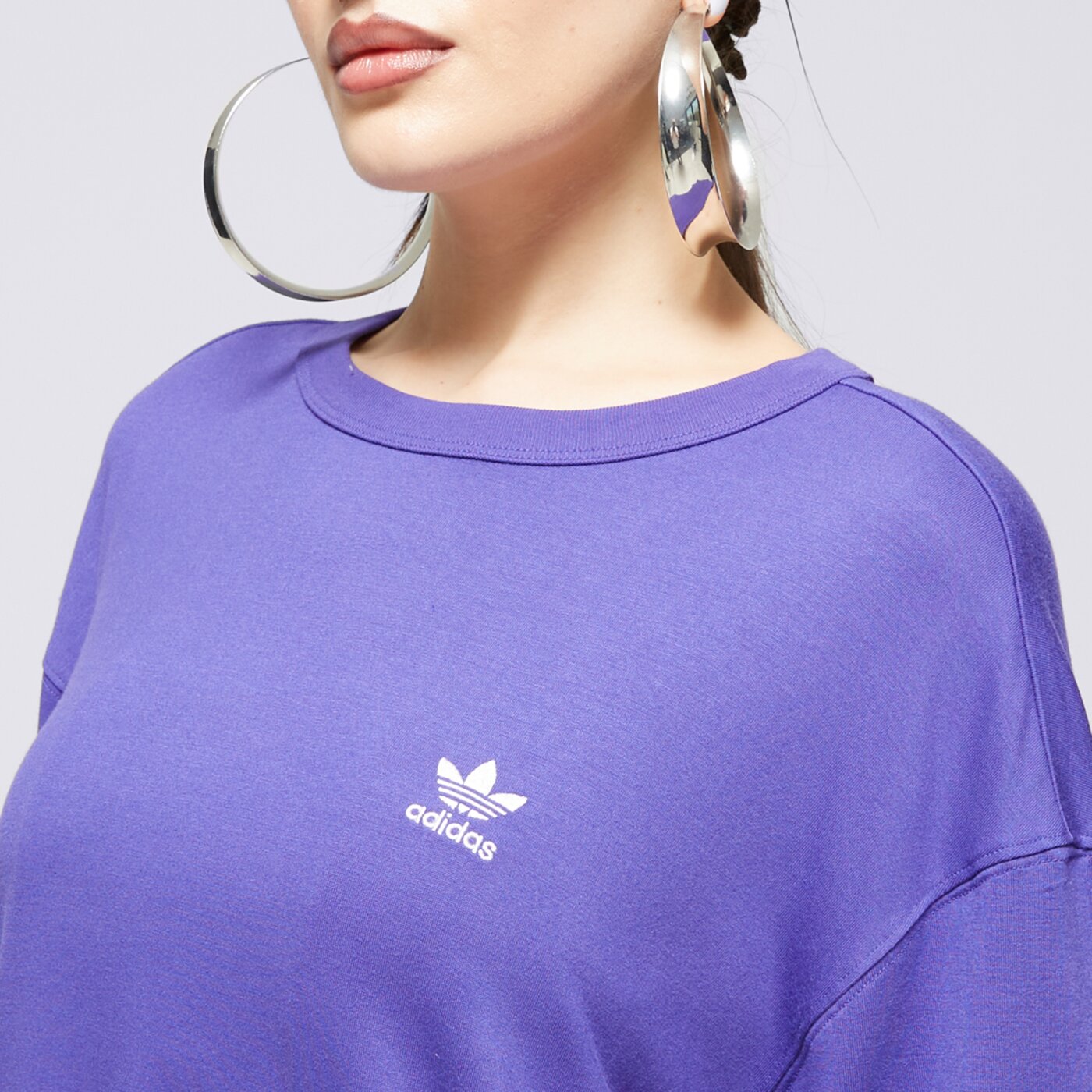 Koszulka damska ADIDAS T-SHIRT TREFOIL TEE ir8065 kolor fioletowy