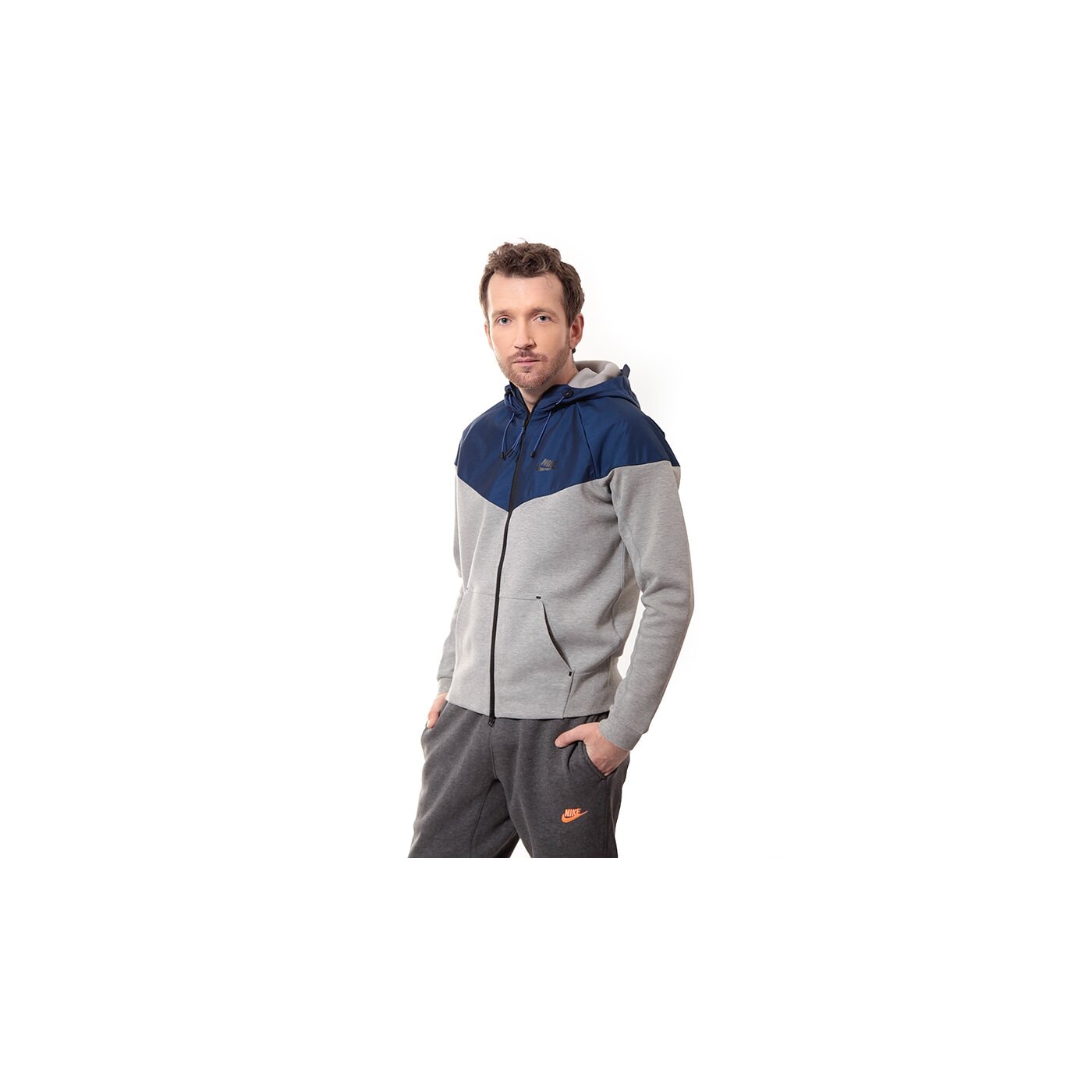 Bluza męska NIKE TECH WINDRUNNER 616757063 kolor szary