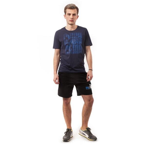 Koszulka męska PUMA T-SHIRT HIDING CAT TEE 83243106 kolor granatowy