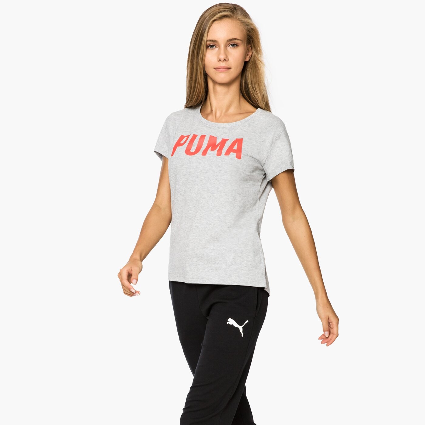 Koszulka damska PUMA T-SHIRT SS ATHLETIC W 59239104 kolor szary