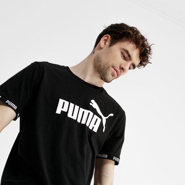 Koszulka męska PUMA T-SHIRT SS AMPLIFIED BIG LOGO 85424201 kolor czarny