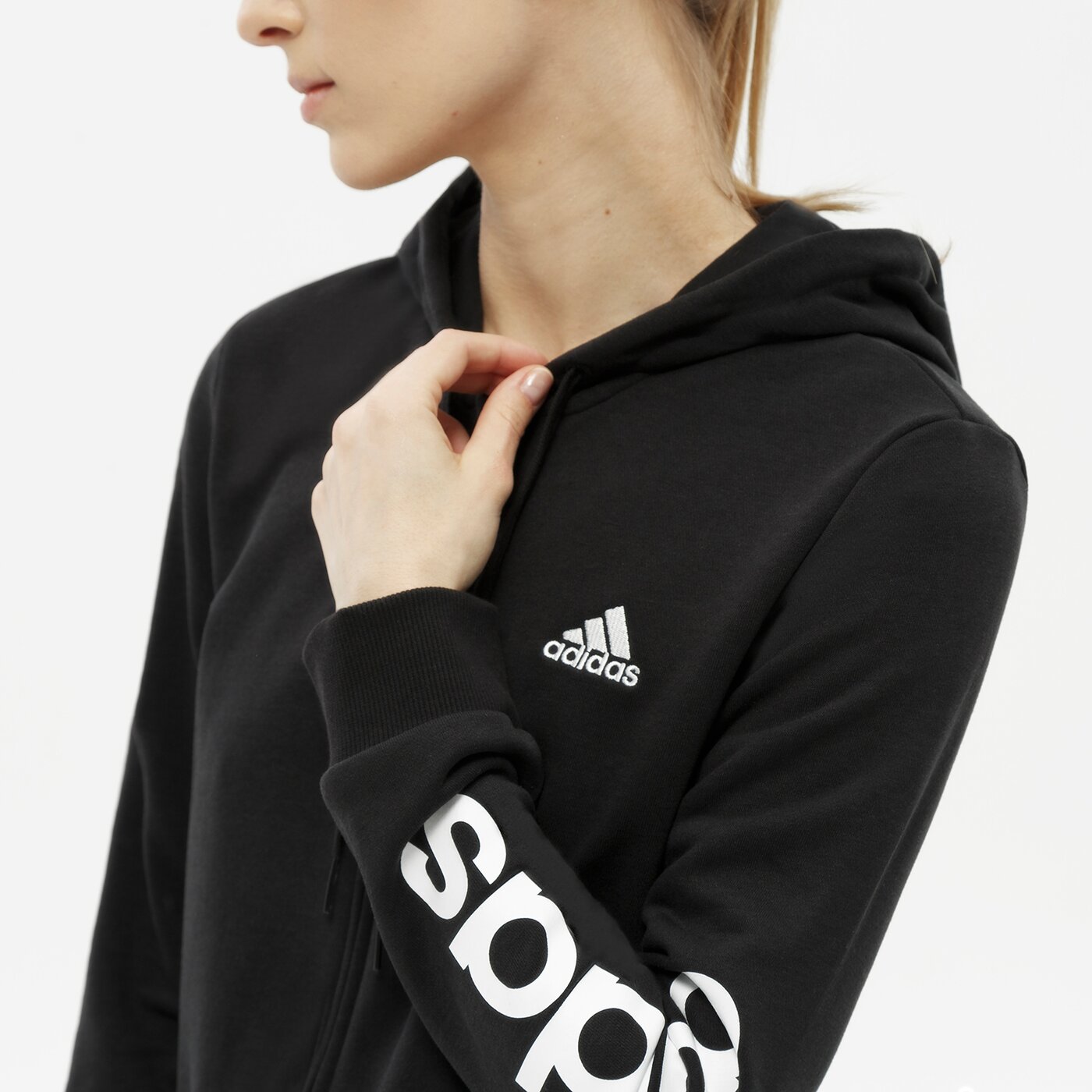 Bluza damska ADIDAS BLUZA ROZPINANA Z KAPTUREM W LIN FT FZ HD gl0791 kolor czarny