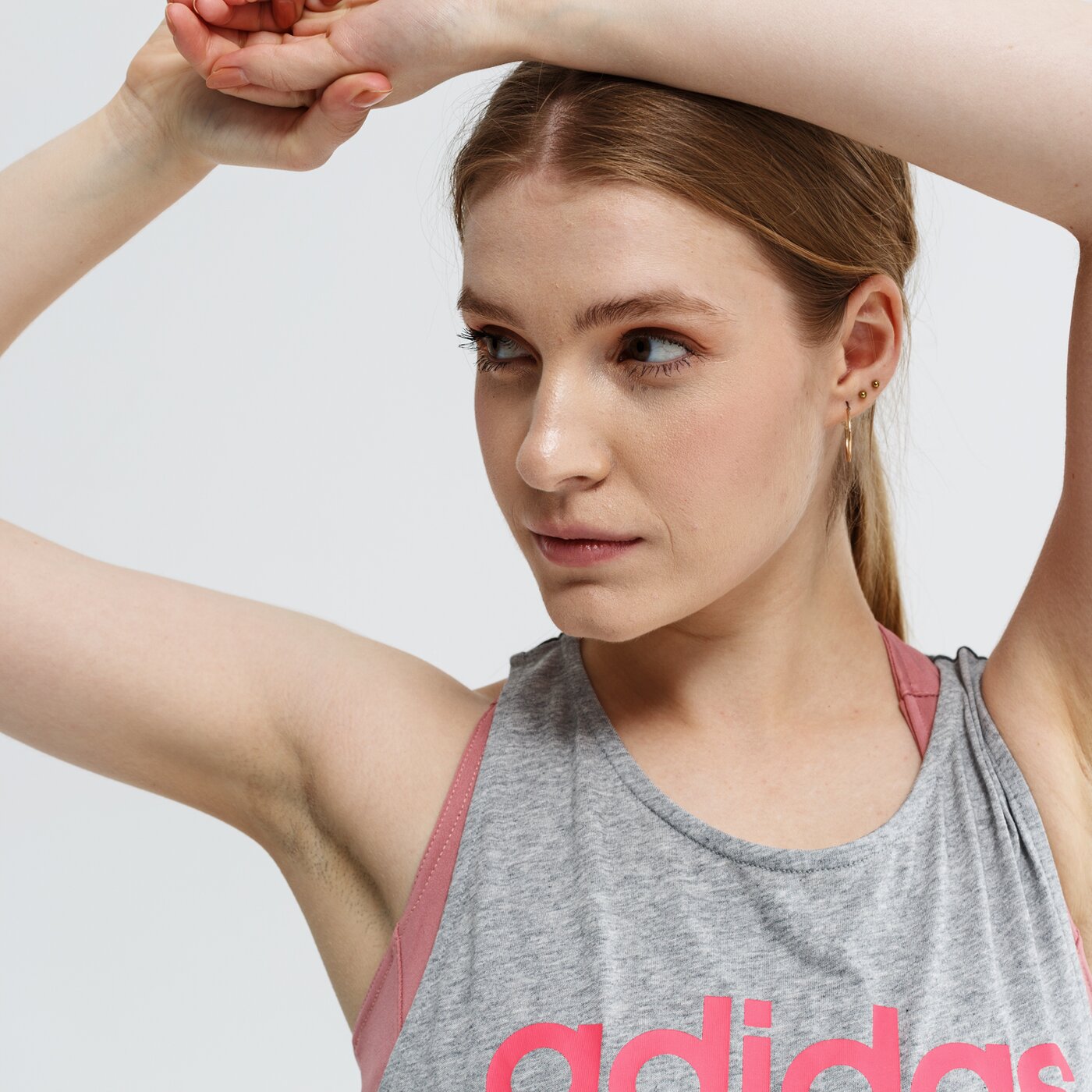 Top damski ADIDAS TANK W E LIN LOOS TK du0628 kolor szary
